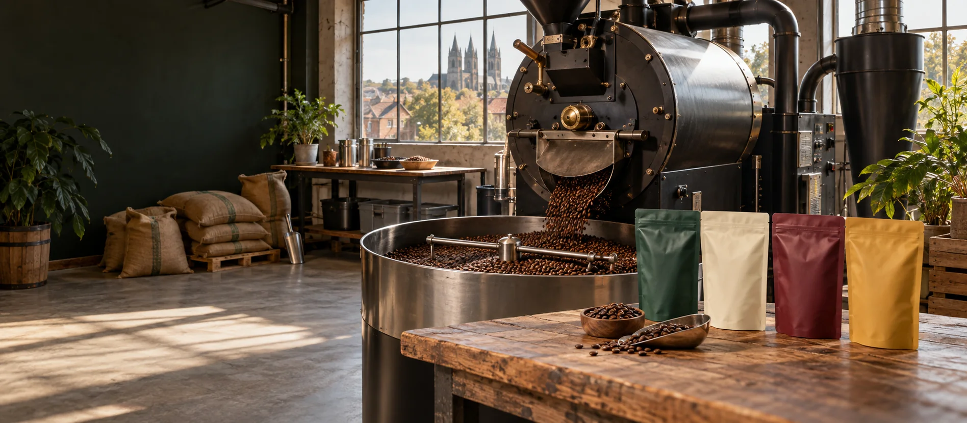 Torréfaction artisanale des Cafés Leroy à Tournai