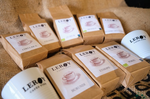 Coffret découverte " les Cafés Fins Leroy " Sélection de 8 Cafés Pure Origine 
